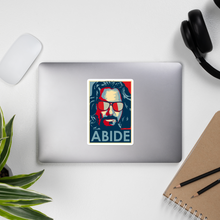 Load image into Gallery viewer, Dude ABIDES. Bubble-free stickers