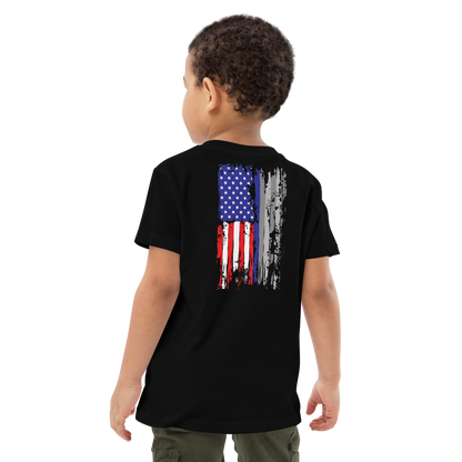 Red White & Thin Blue kids t-shirt