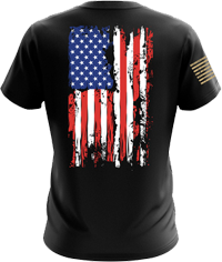 American Spartan Cotton Men's Tee in BLACK