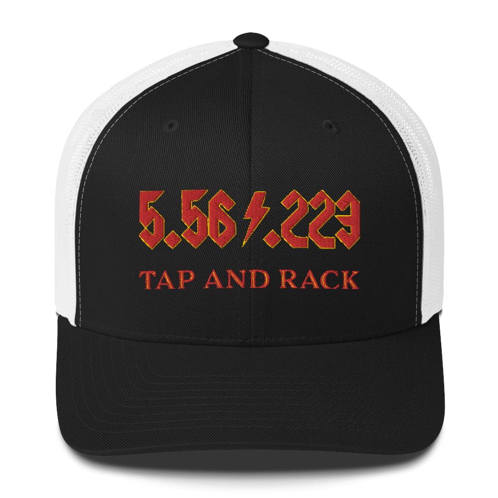 5.56 .224 "TAP AND RACK"  rifle ammo Trucker Cap