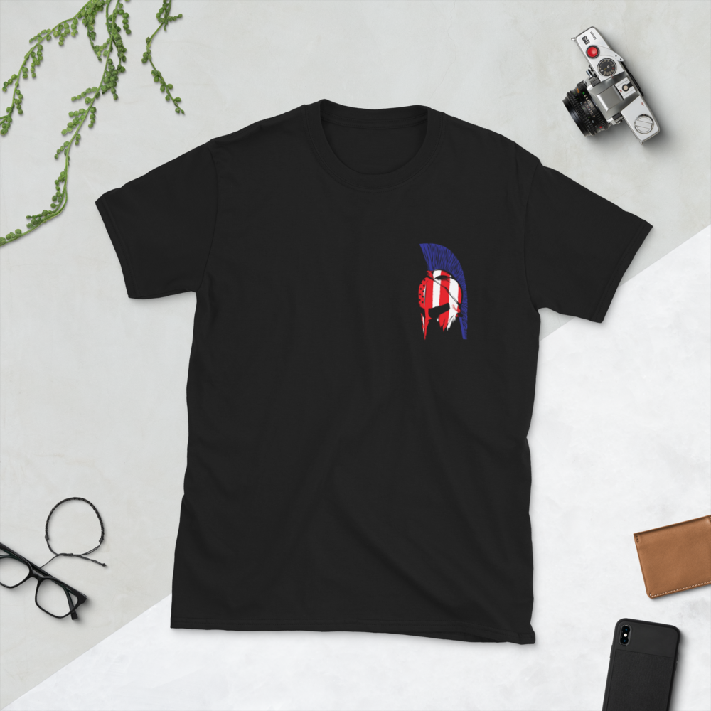 Red White & Thin Blue Spartan Tee Shirt