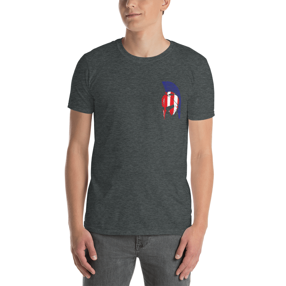 Red White & Thin Blue Spartan Tee Shirt