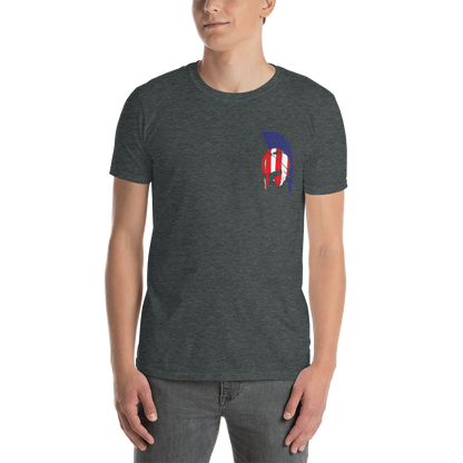 Red White & Thin Blue Spartan Tee Shirt