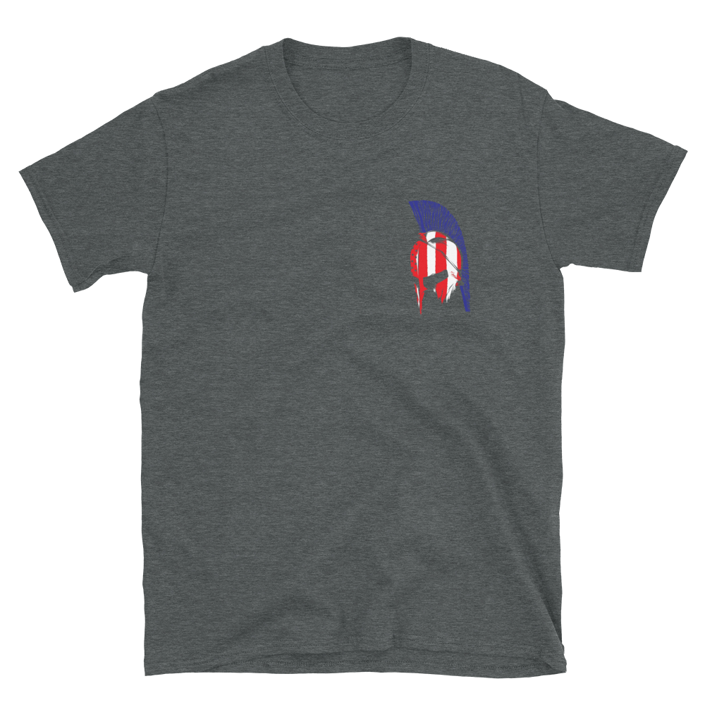 Red White & Thin Blue Spartan Tee Shirt