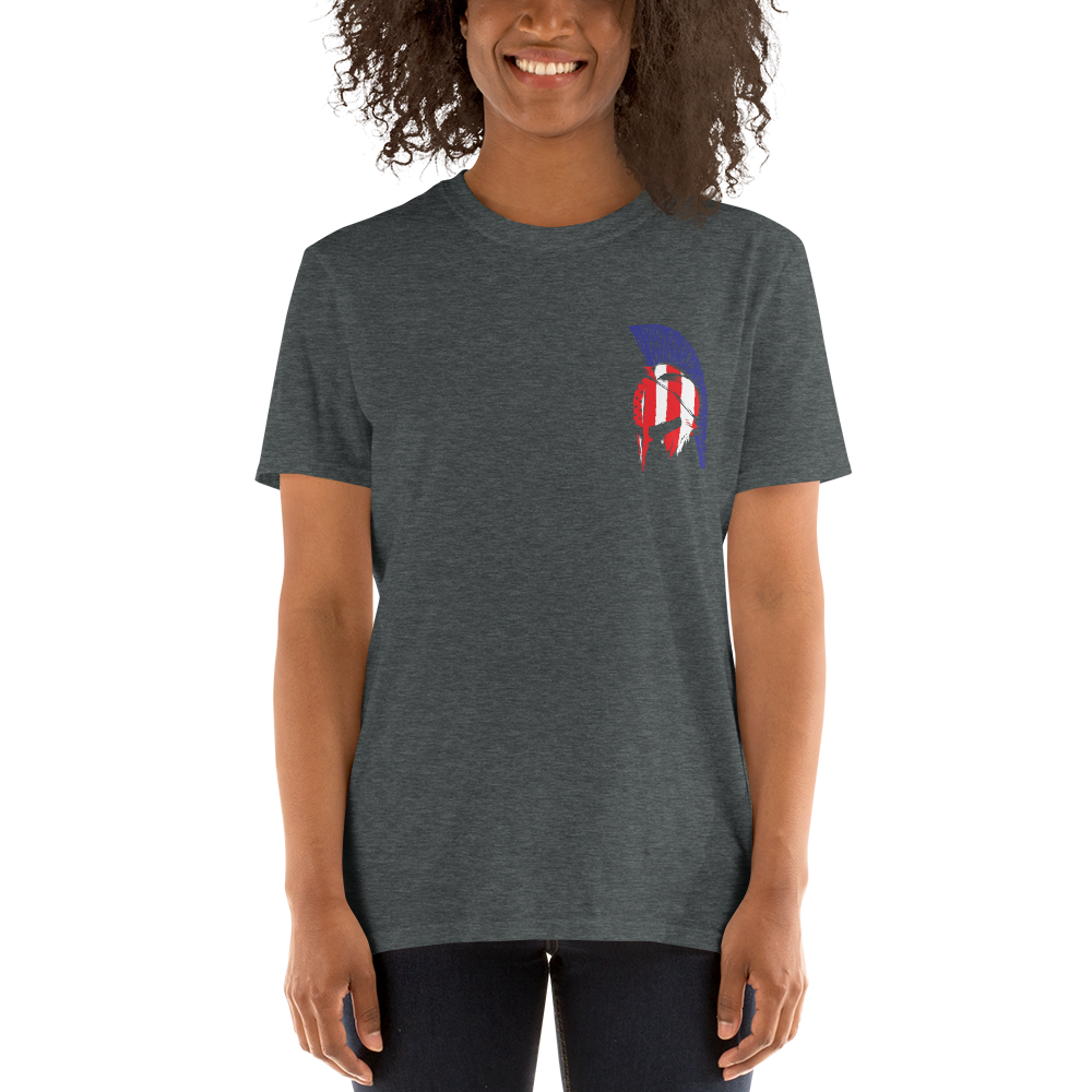 Red White & Thin Blue Spartan Tee Shirt