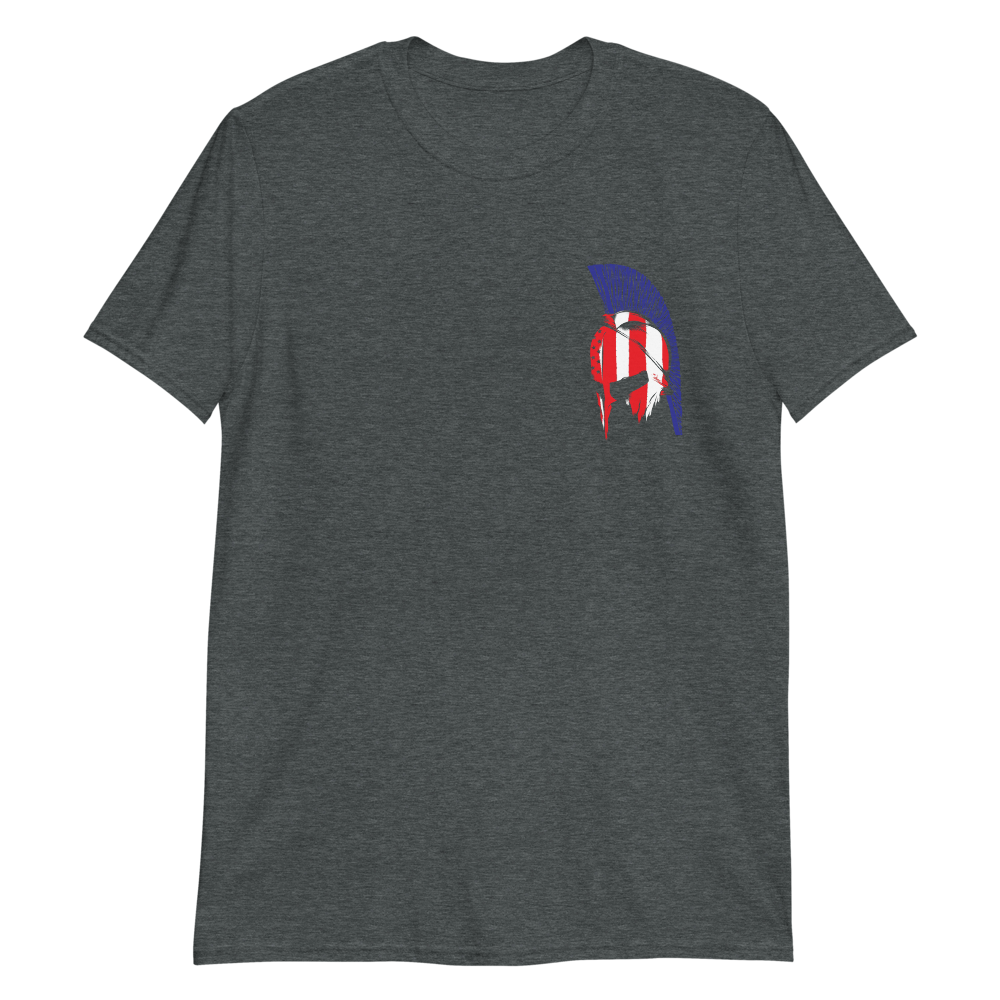 Red White & Thin Blue Spartan Tee Shirt