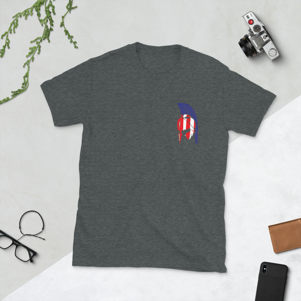 Red White & Thin Blue Spartan Tee Shirt