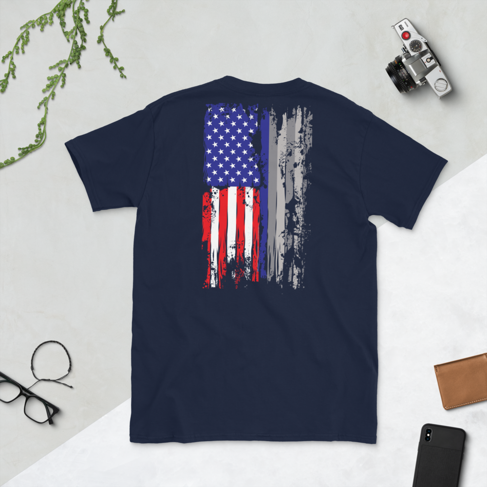 Red White & Thin Blue Spartan Tee Shirt