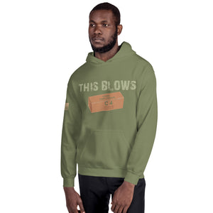 "THIS BLOWS" C4 Hoodie in OD Green