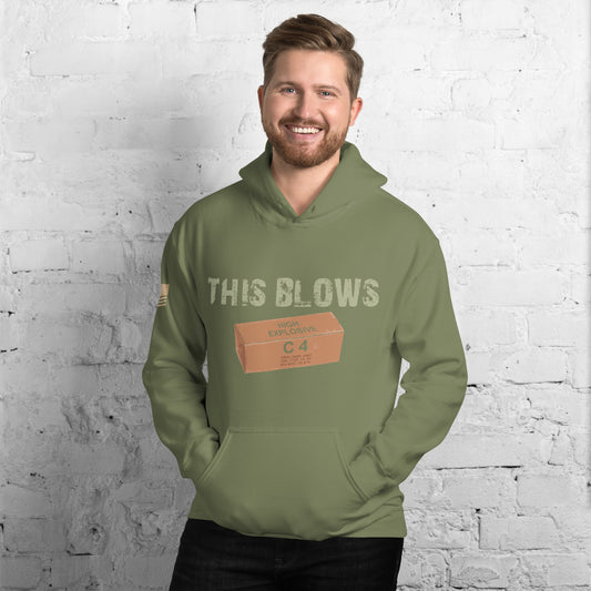 "THIS BLOWS" C4 Hoodie in OD Green