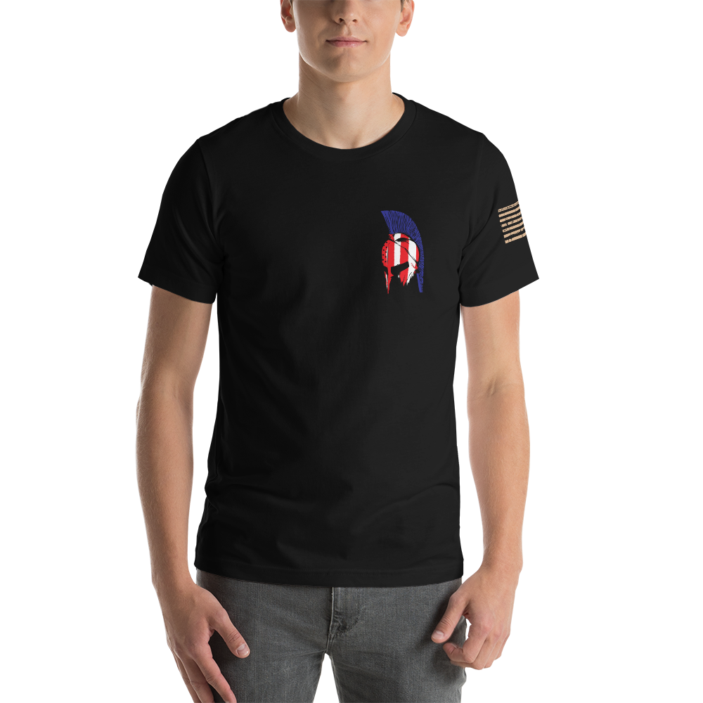 AMERICAN SPARTAN Red White & Blue Short-Sleeve Unisex T-Shirt