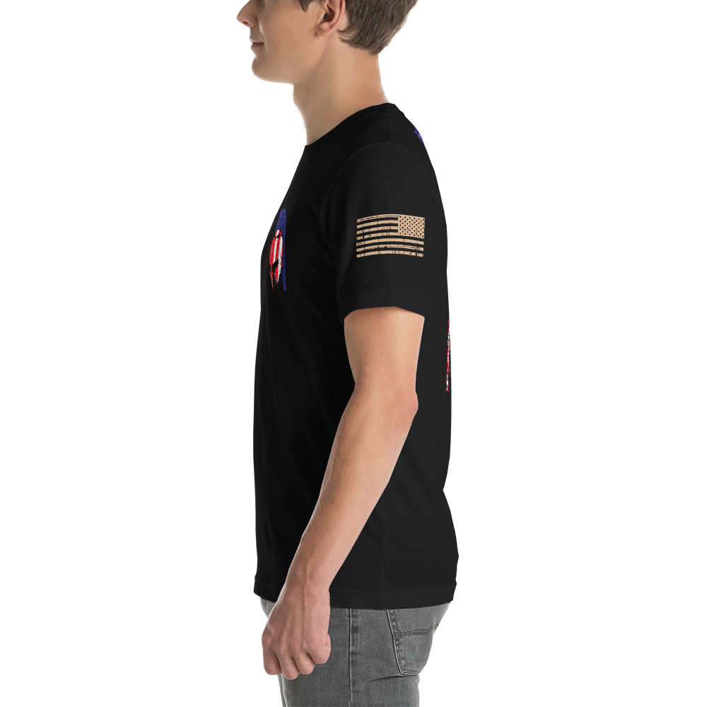 AMERICAN SPARTAN Red White & Blue Short-Sleeve Unisex T-Shirt