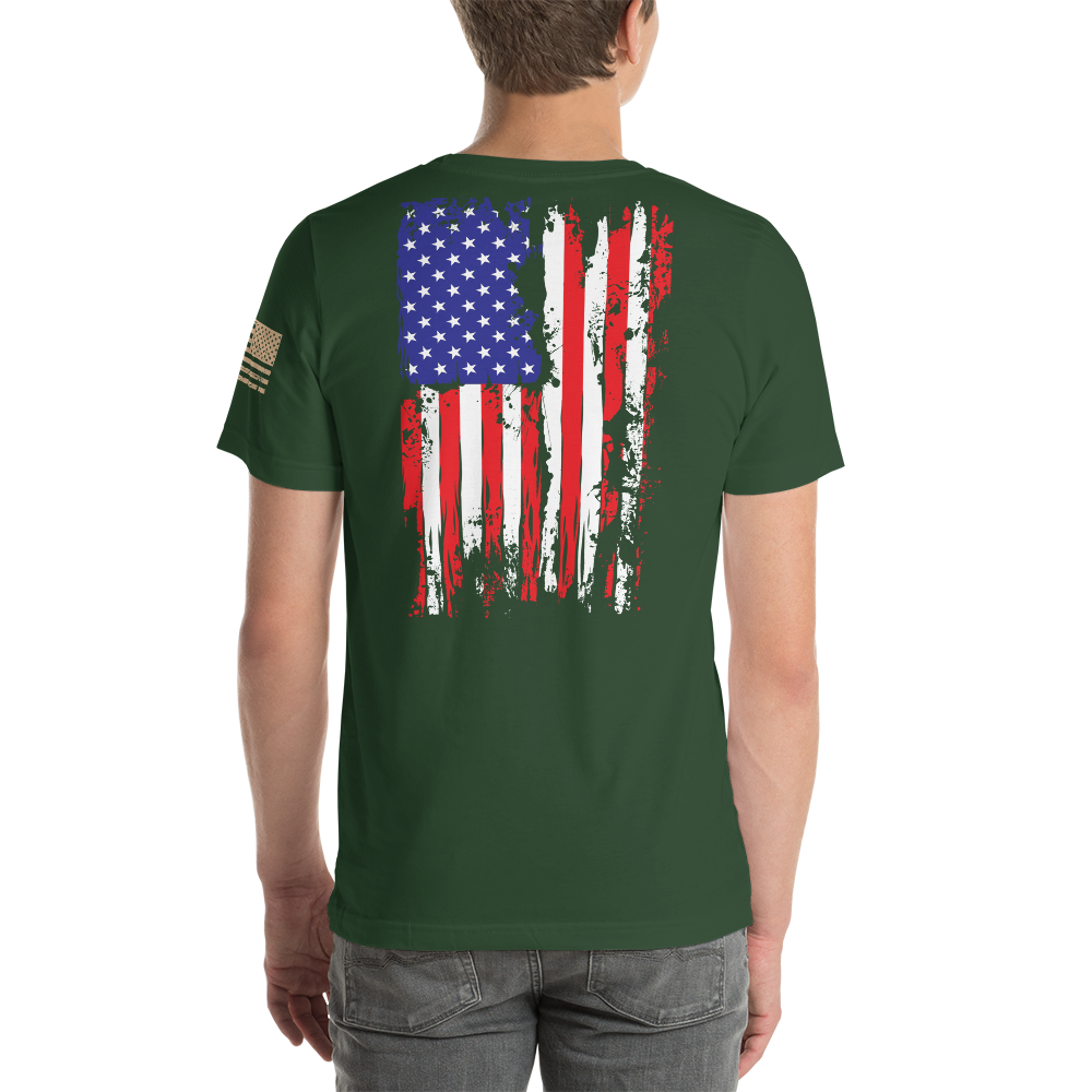 AMERICAN SPARTAN Red White & Blue Short-Sleeve Unisex T-Shirt