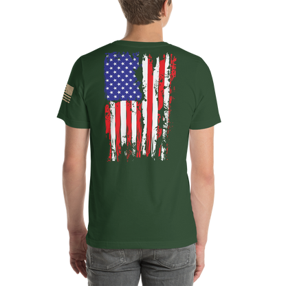 AMERICAN SPARTAN Red White & Blue Short-Sleeve Unisex T-Shirt