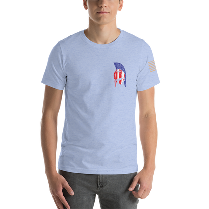 AMERICAN SPARTAN Red White & Blue Short-Sleeve Unisex T-Shirt