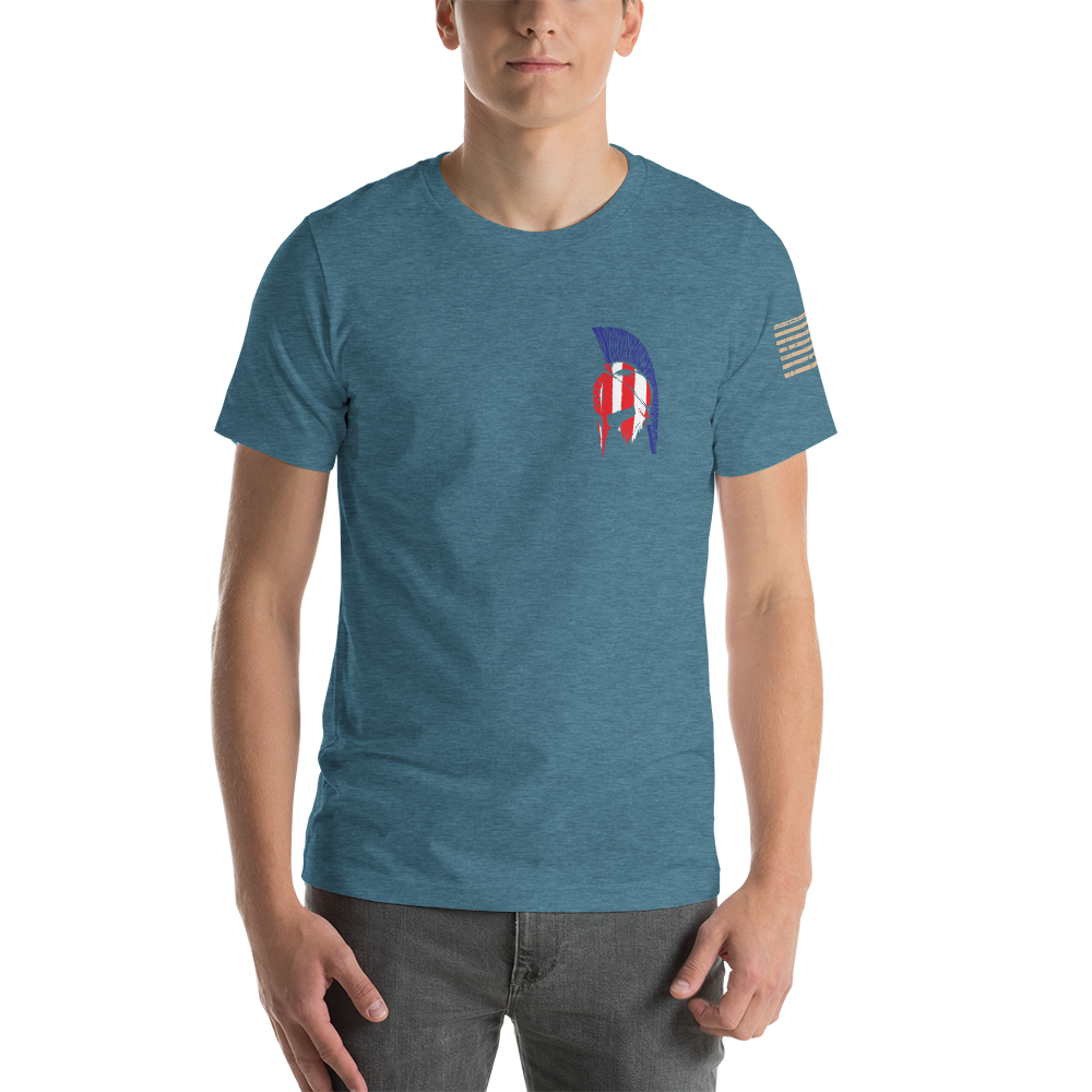 AMERICAN SPARTAN Red White & Blue Short-Sleeve Unisex T-Shirt