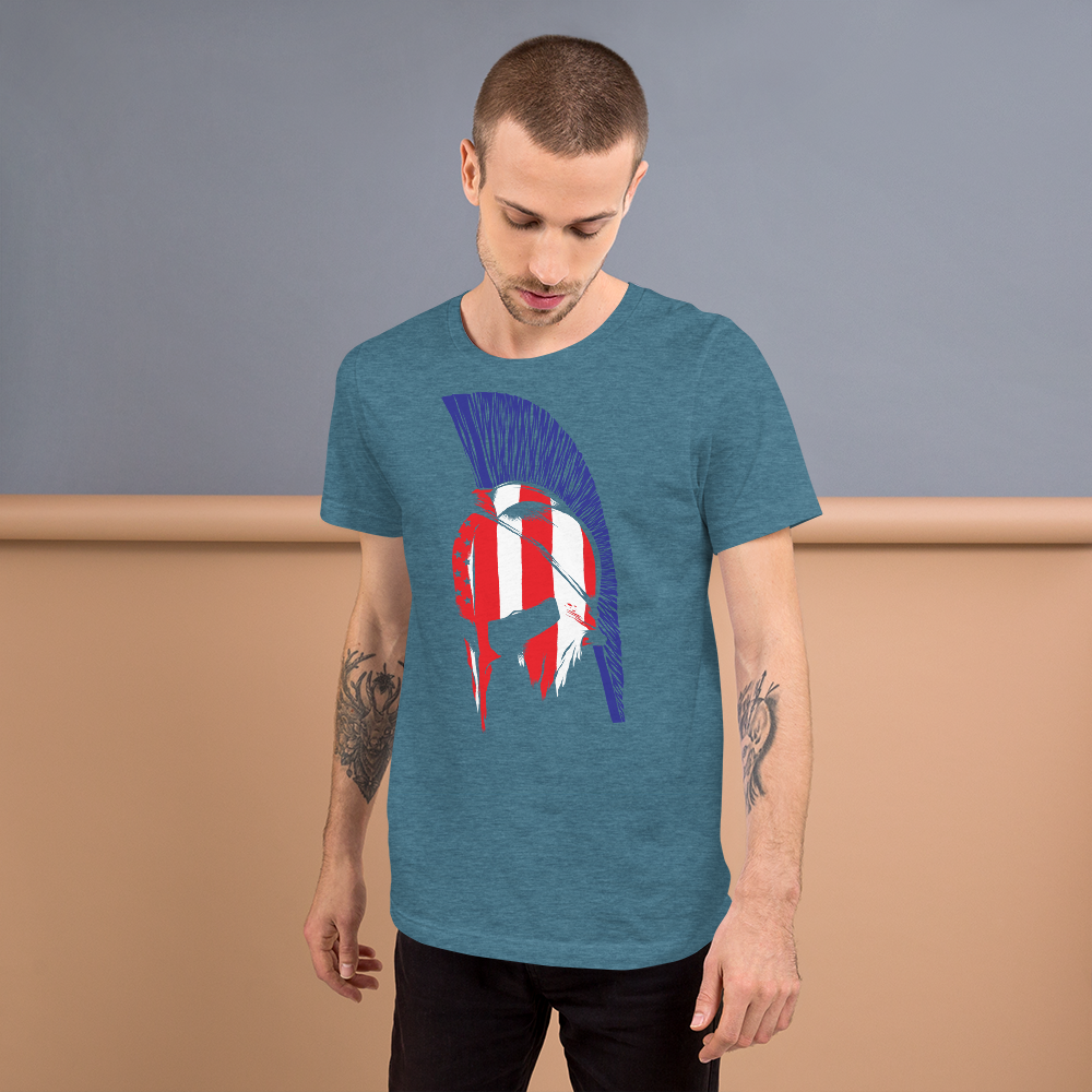 SPARTAN SIGNATURE Red White & Blue Short-Sleeve Unisex T-Shirt