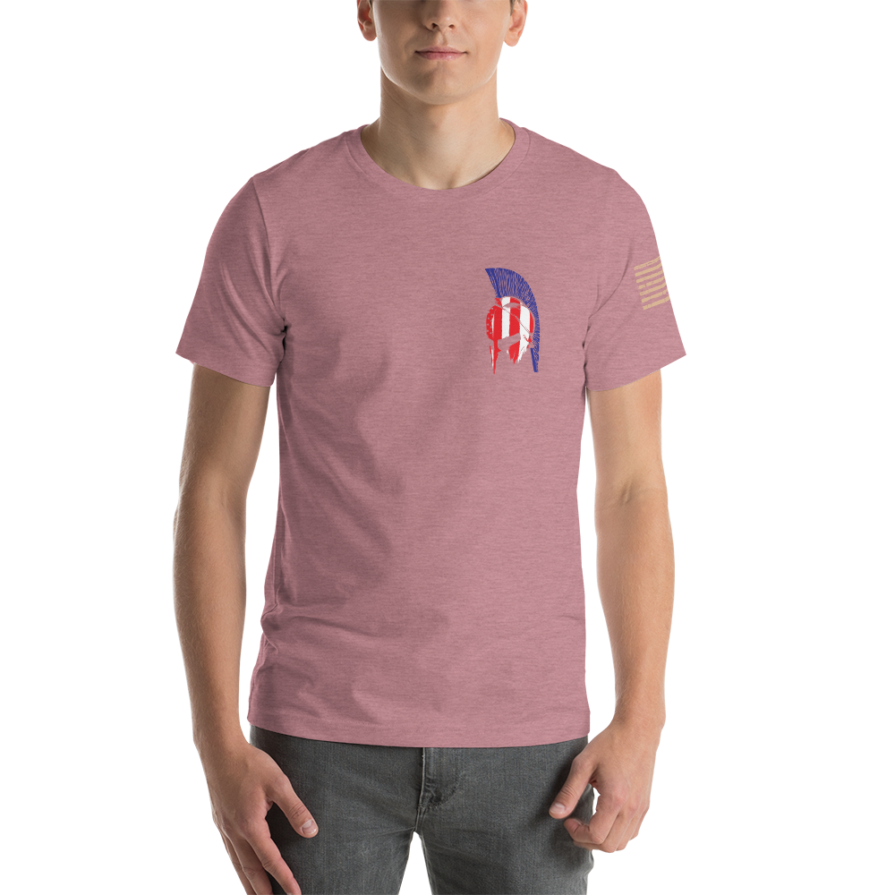 AMERICAN SPARTAN Red White & Blue Short-Sleeve Unisex T-Shirt