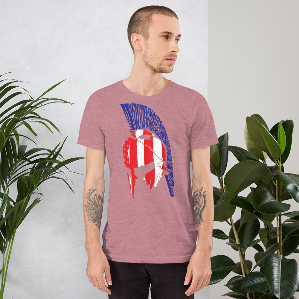 SPARTAN SIGNATURE Red White & Blue Short-Sleeve Unisex T-Shirt