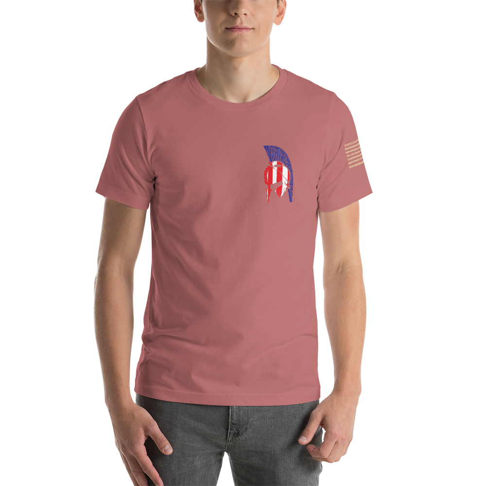 AMERICAN SPARTAN Red White & Blue Short-Sleeve Unisex T-Shirt