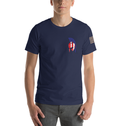 AMERICAN SPARTAN Red White & Blue Short-Sleeve Unisex T-Shirt