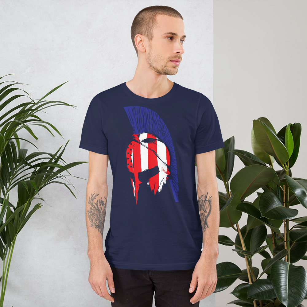 SPARTAN SIGNATURE Red White & Blue Short-Sleeve Unisex T-Shirt