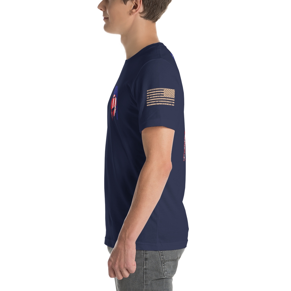 AMERICAN SPARTAN Red White & Blue Short-Sleeve Unisex T-Shirt