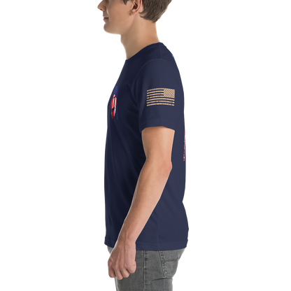 AMERICAN SPARTAN Red White & Blue Short-Sleeve Unisex T-Shirt