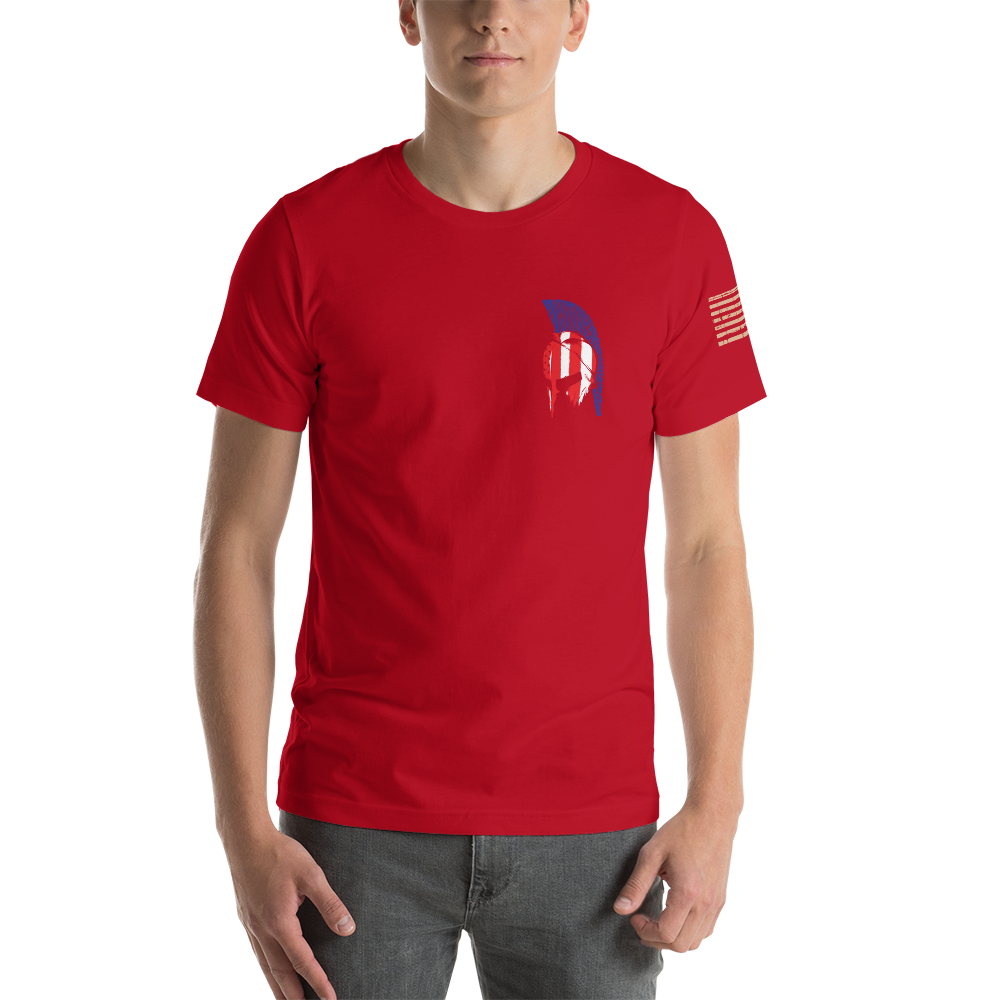 AMERICAN SPARTAN Red White & Blue Short-Sleeve Unisex T-Shirt