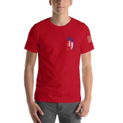 AMERICAN SPARTAN Red White & Blue Short-Sleeve Unisex T-Shirt