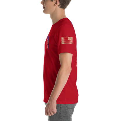 AMERICAN SPARTAN Red White & Blue Short-Sleeve Unisex T-Shirt