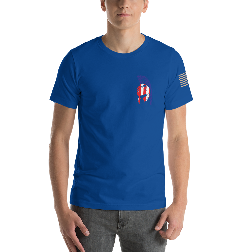 AMERICAN SPARTAN Red White & Blue Short-Sleeve Unisex T-Shirt