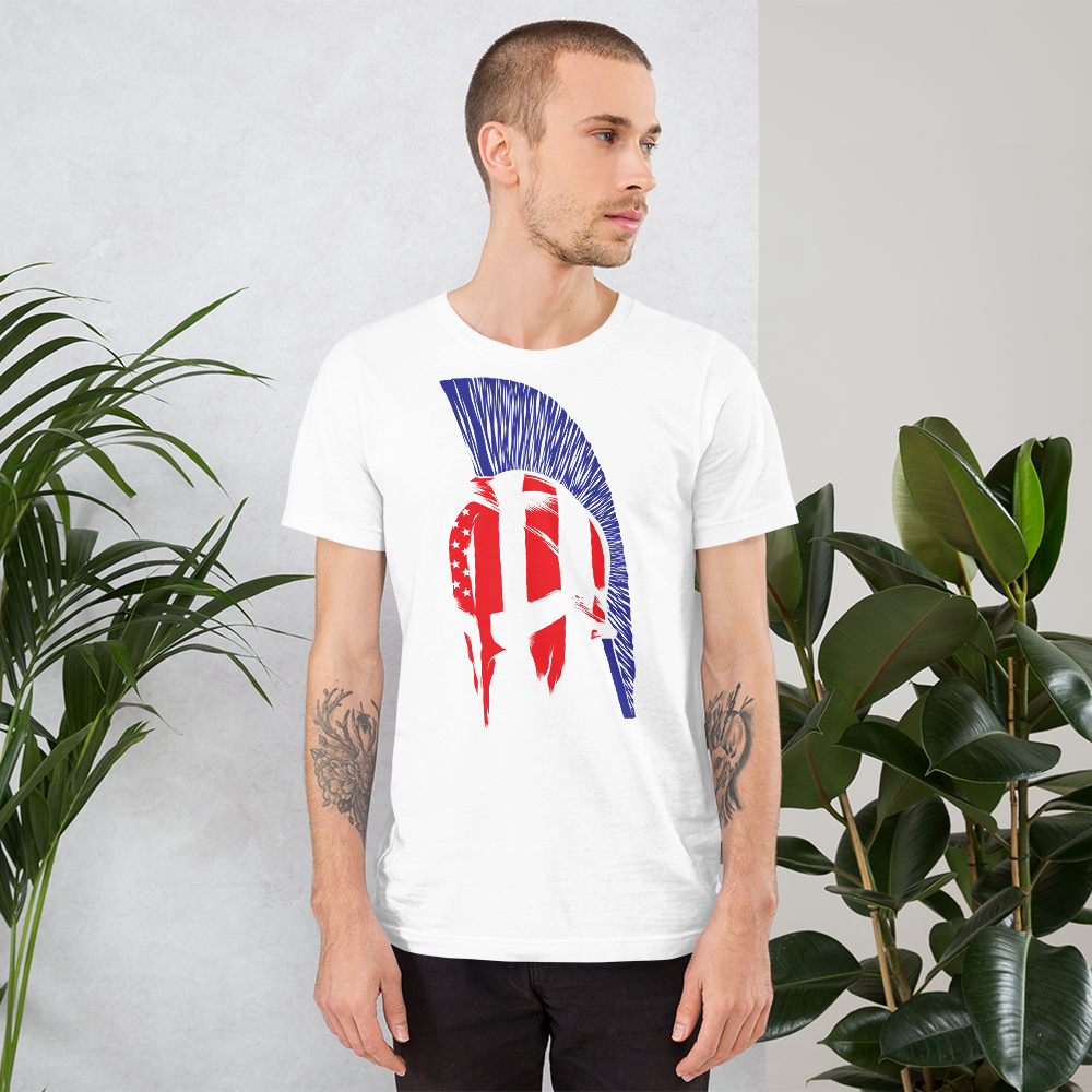 SPARTAN SIGNATURE Red White & Blue Short-Sleeve Unisex T-Shirt