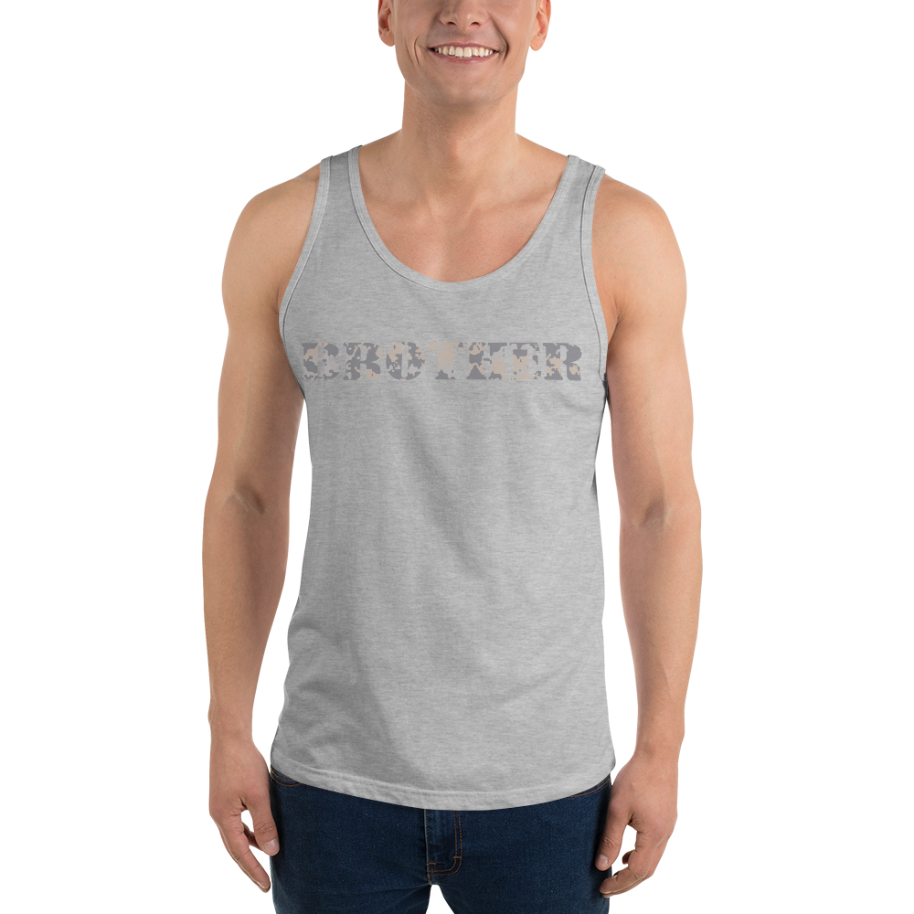 BROTHER Gray Multi Cam Print Unisex Tank Top