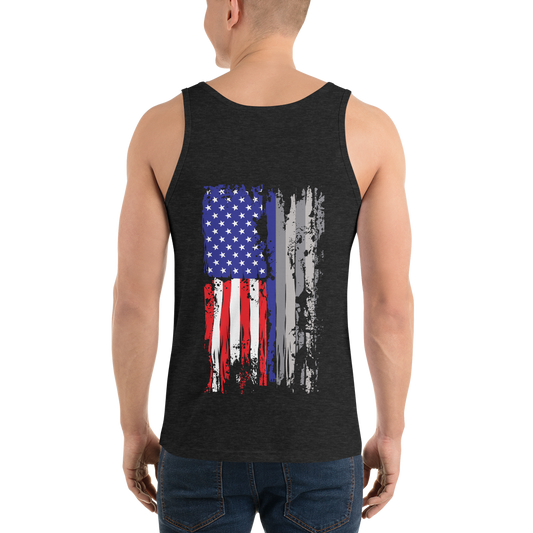 Red White & Thin Blue Unisex Tank Top