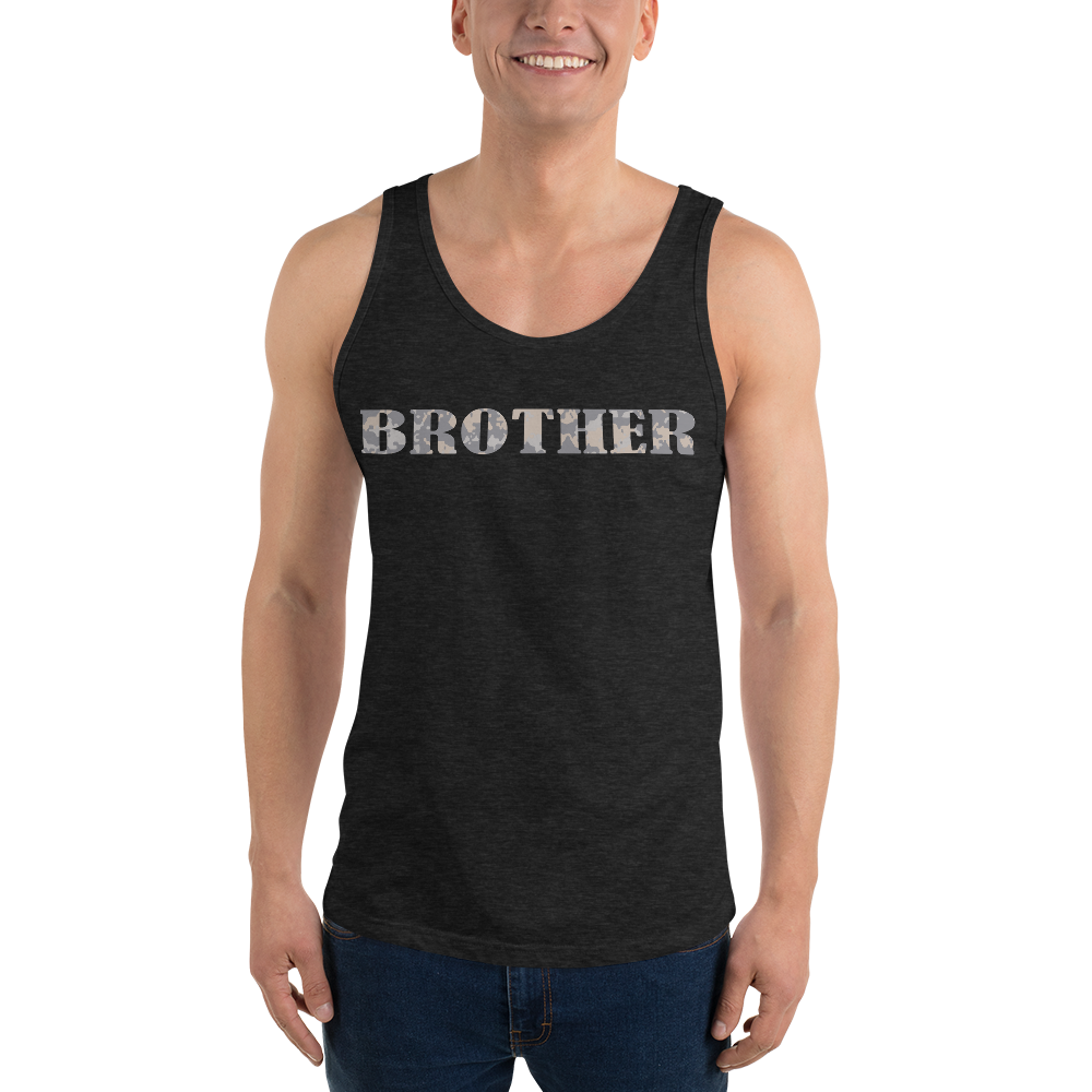 BROTHER Gray Multi Cam Print Unisex Tank Top