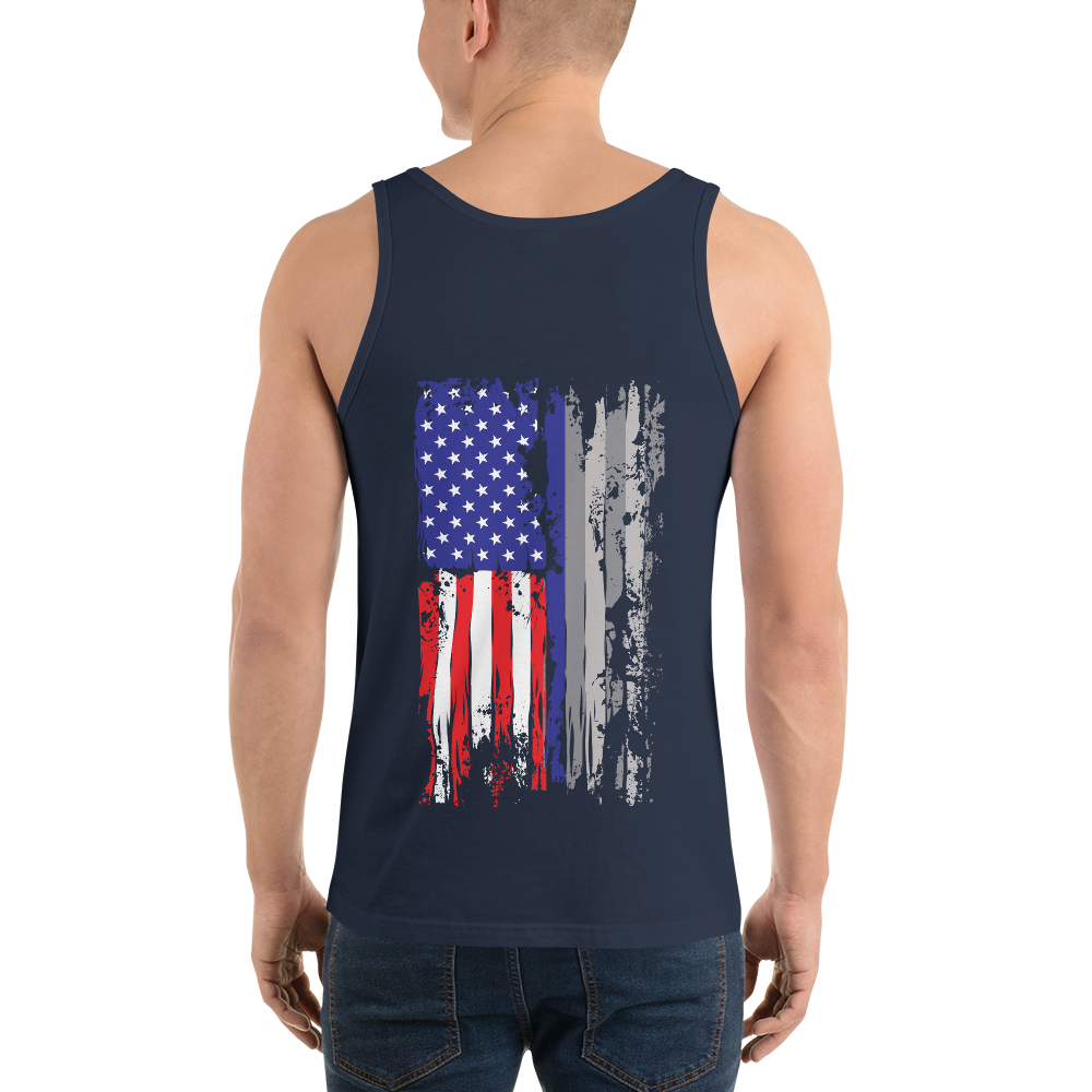 Red White & Thin Blue Unisex Tank Top