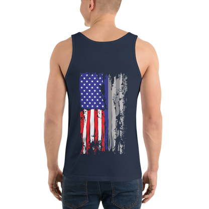 Red White & Thin Blue Unisex Tank Top