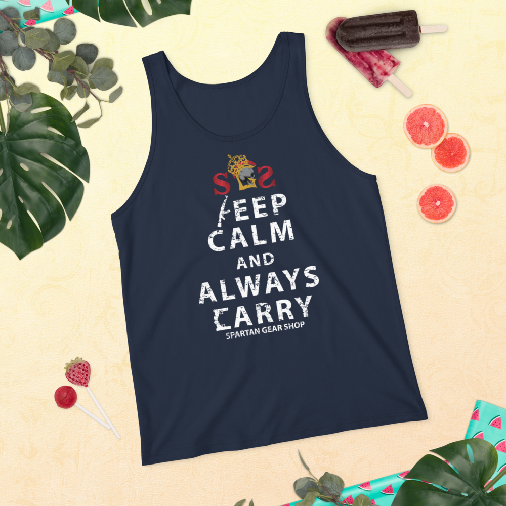 KEEP CALM and ALWAYS CARRY Unisex Tank Top