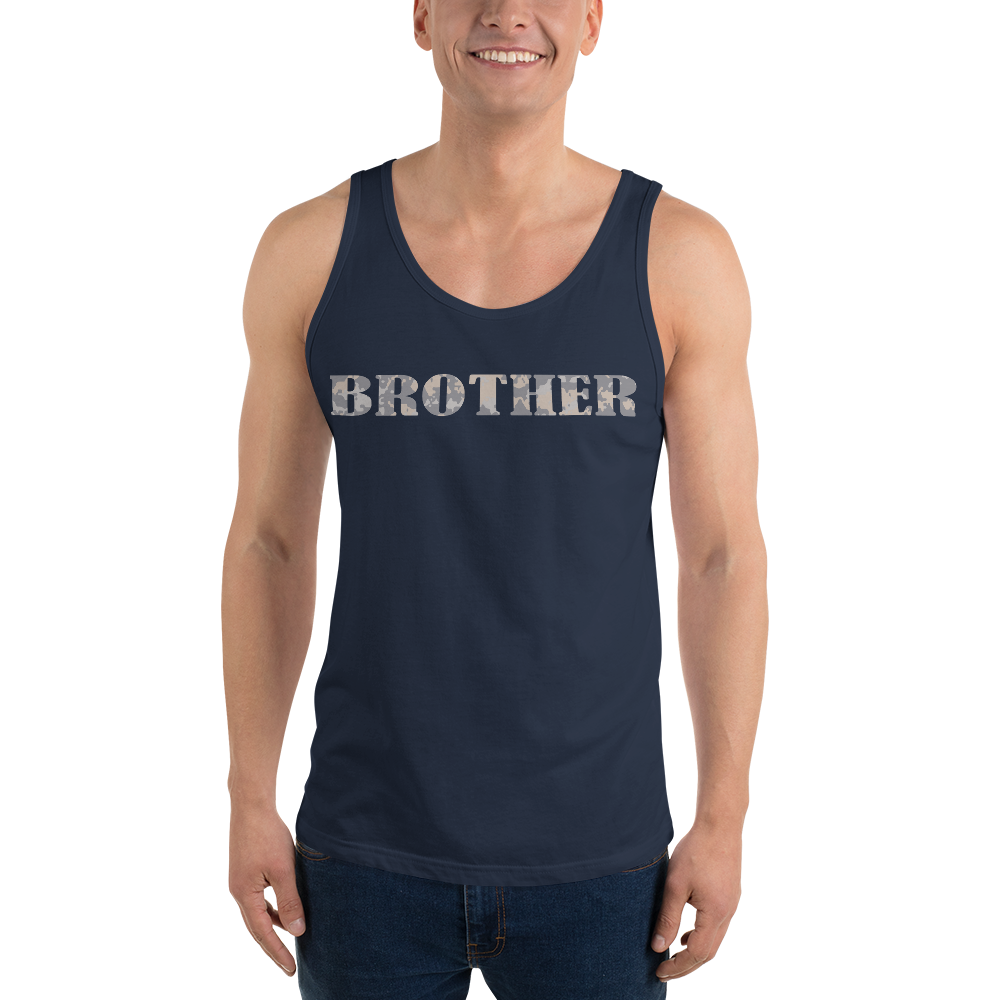 BROTHER Gray Multi Cam Print Unisex Tank Top