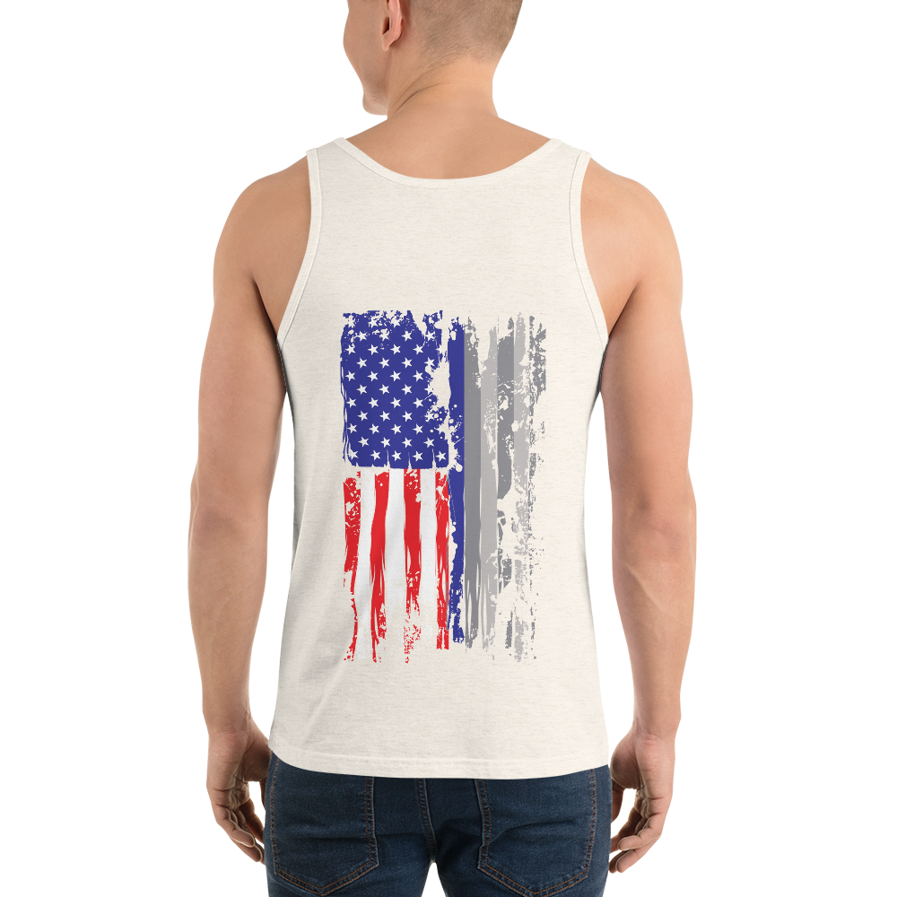 Red White & Thin Blue Unisex Tank Top