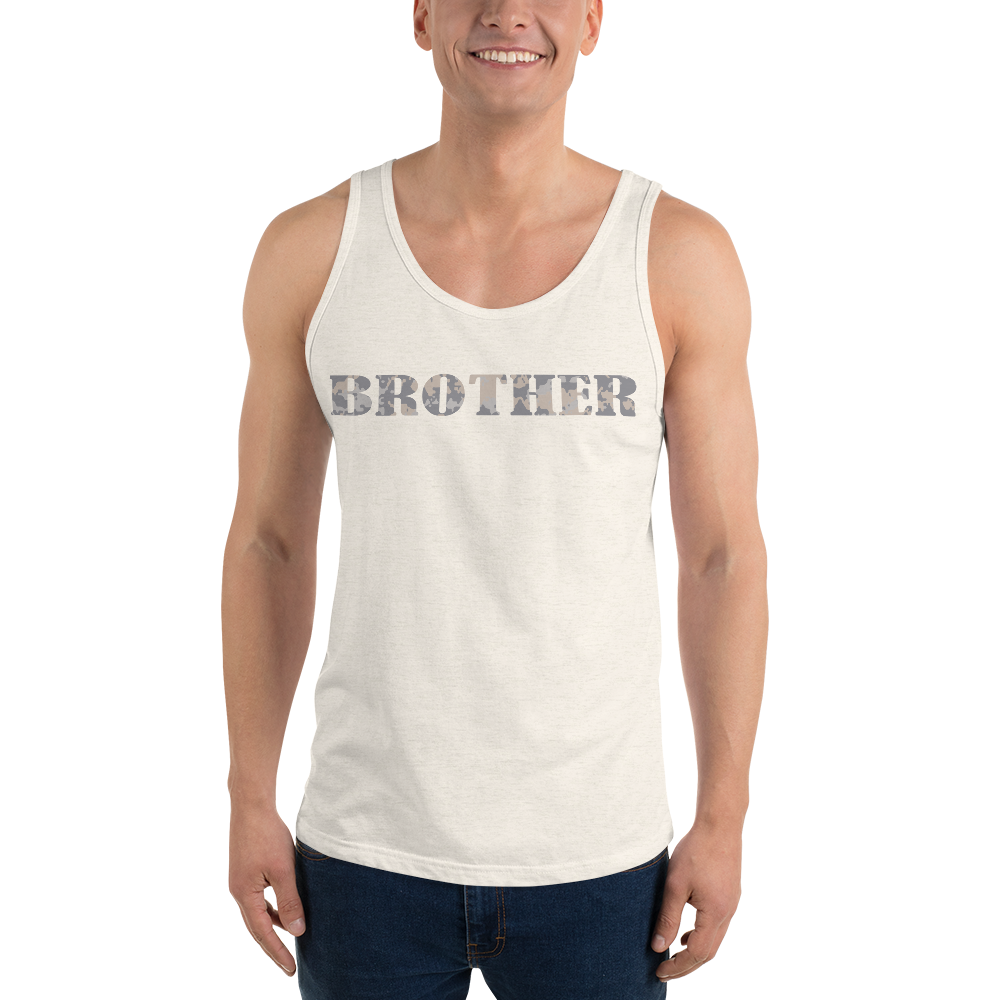 BROTHER Gray Multi Cam Print Unisex Tank Top