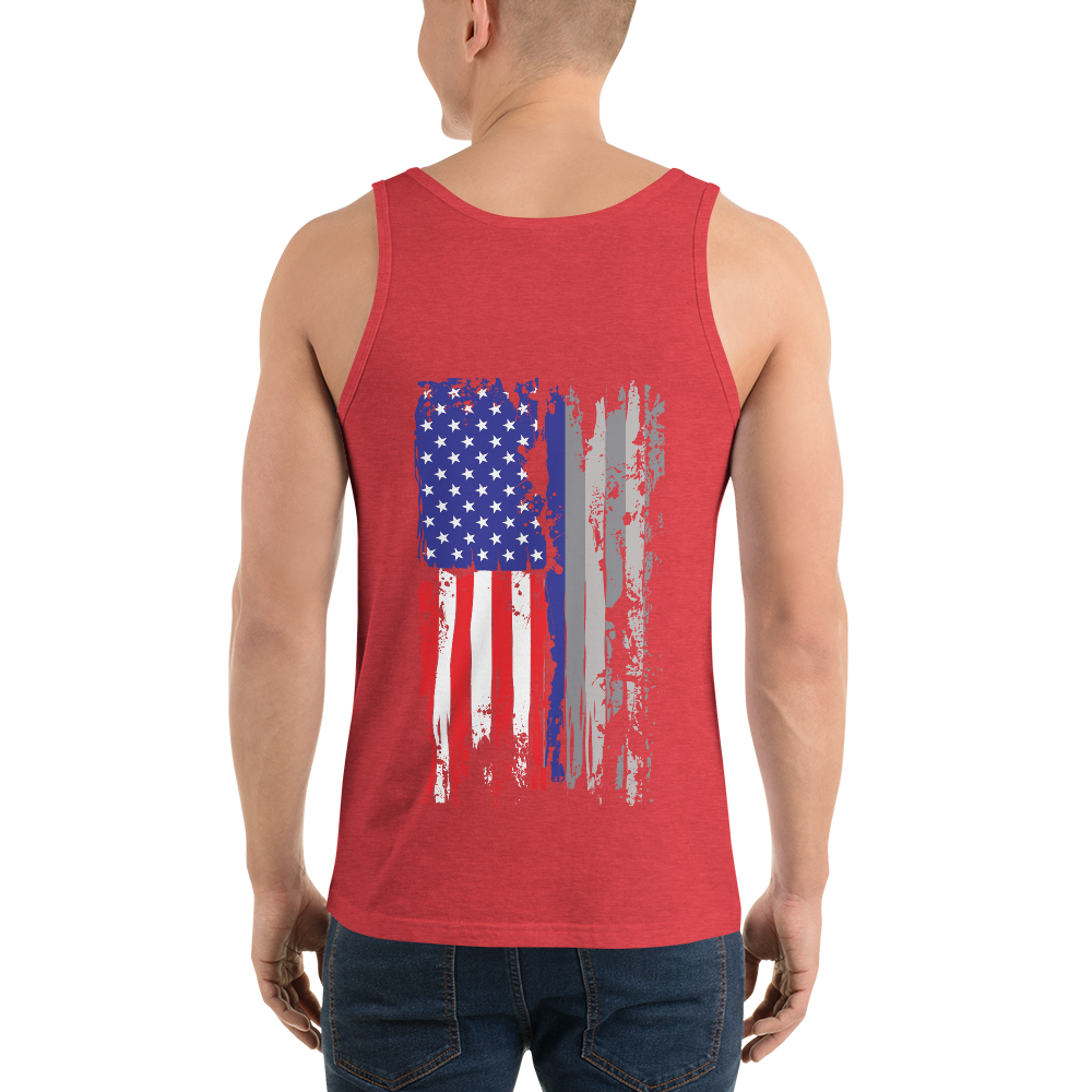 Red White & Thin Blue Unisex Tank Top