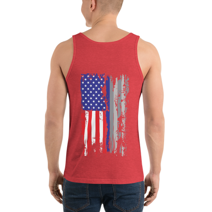 Red White & Thin Blue Unisex Tank Top