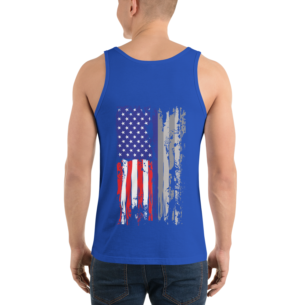 Red White & Thin Blue Unisex Tank Top