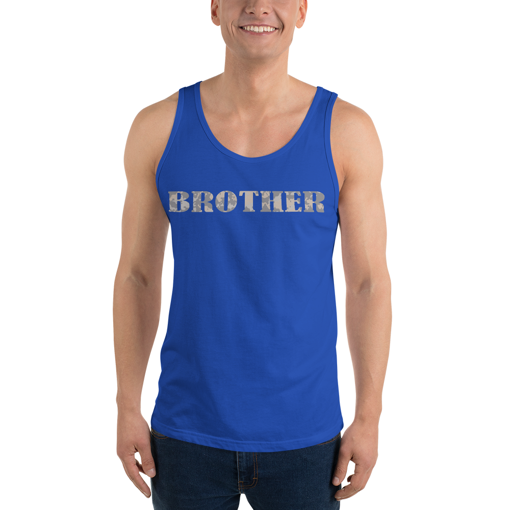 BROTHER Gray Multi Cam Print Unisex Tank Top