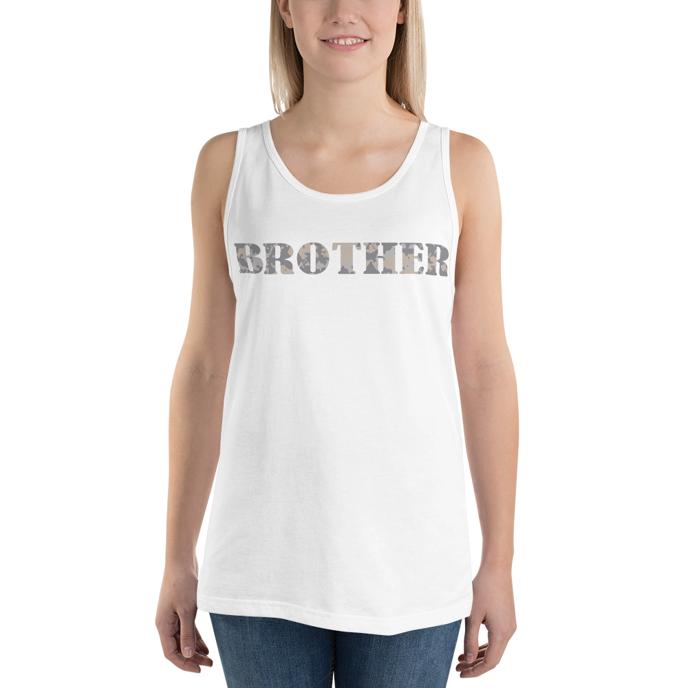 BROTHER Gray Multi Cam Print Unisex Tank Top