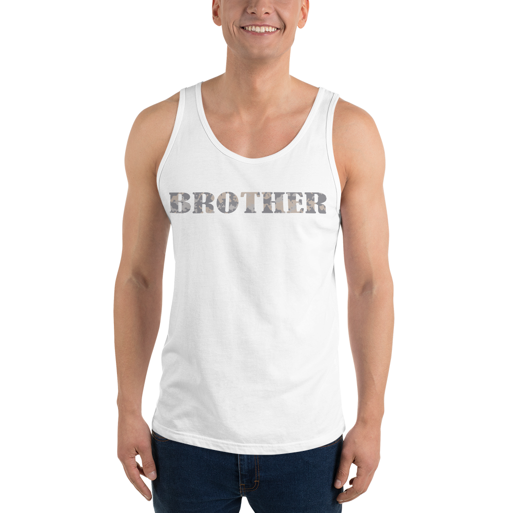 BROTHER Gray Multi Cam Print Unisex Tank Top