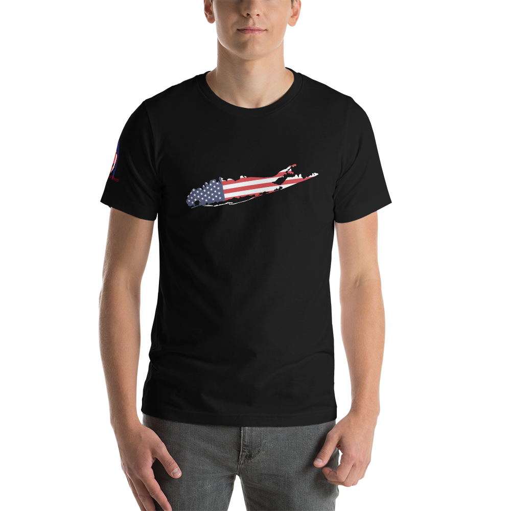 Long Island American Flag Unisex t-shirt