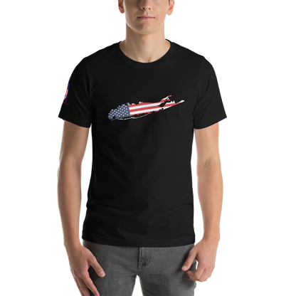 Long Island American Flag Unisex t-shirt